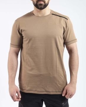Outdoor T-shirt Günlük Pamuklu Basic Erkek bej