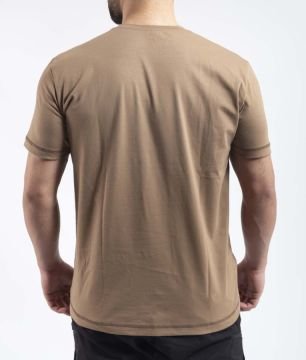 Outdoor T-shirt Günlük Pamuklu Basic Erkek bej