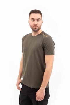 Outdoor T-shirt Günlük Pamuklu Basic Erkek haki