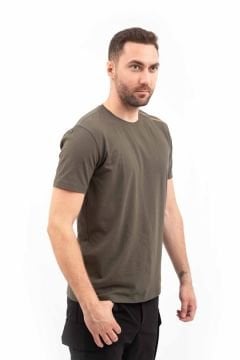 Outdoor T-shirt Günlük Pamuklu Basic Erkek haki