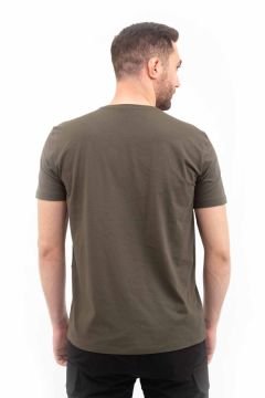 Outdoor T-shirt Günlük Pamuklu Basic Erkek haki