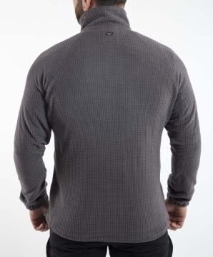 Taktik Outdoor Erkek Petek Polar Sweatshirt Tüylenmez Füme