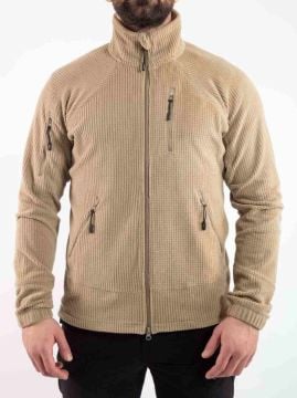Taktik Outdoor Erkek Petek Polar Sweatshirt Tüylenmez bej