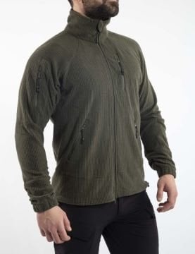 Taktik Outdoor Erkek Petek Polar Sweatshirt Tüylenmez haki
