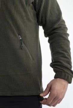 Taktik Outdoor Erkek Petek Polar Sweatshirt Tüylenmez haki