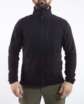 Taktik Outdoor Erkek Petek Polar Sweatshirt Tüylenmez siyah