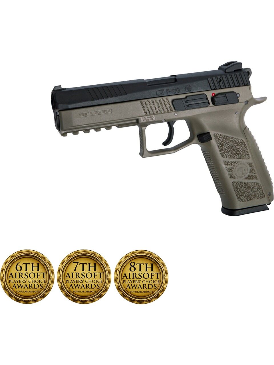 ASG CZ P09 Siyah-Çöl Blowback Airsoft Tabanca