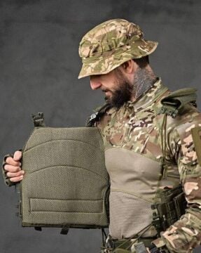 Hücum Yeleği Tactical Balistik Plaka Takılabilen Açık Cepli Haki