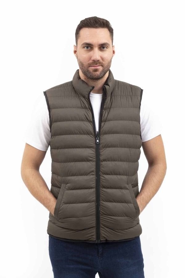 Outdoor Tactical Çift Taraflı Su Geçirmez Yelek Siyah-Haki