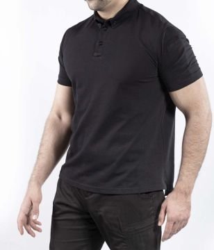 Outdoor Günlük Erkek Kısa Kollu T-shirt Pamuklu siyah