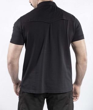Outdoor Günlük Erkek Kısa Kollu T-shirt Pamuklu siyah