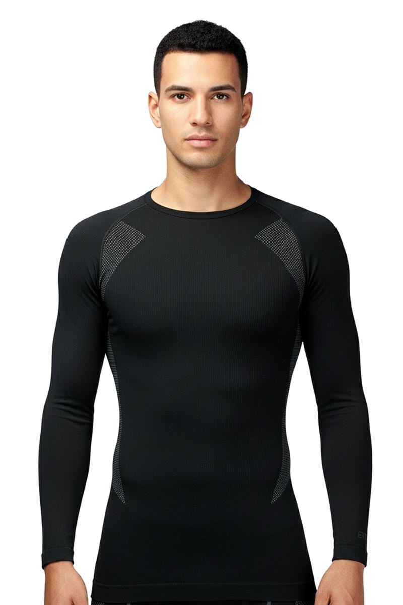 TF Extreme Erkek Seamless Termal Sweatshirt SİYAH
