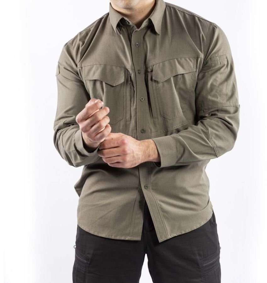 Outdoor Taktik Pamuklu Erkek Gömlek Haki