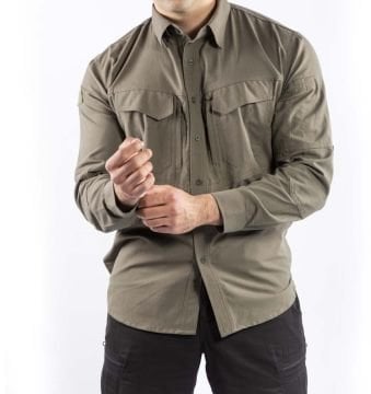 Outdoor Taktik Pamuklu Erkek Gömlek Haki