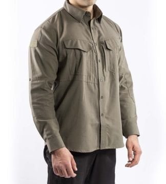 Outdoor Taktik Pamuklu Erkek Gömlek Haki