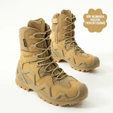 Single Sword Fermuarlı Outdoor Kadın&Erkek Taktik Askeri Bot ve Postal 4 Mevsim SS602 BEJ