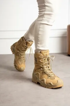 Single Sword Fermuarlı Outdoor Kadın&Erkek Taktik Askeri Bot ve Postal 4 Mevsim SS602 BEJ