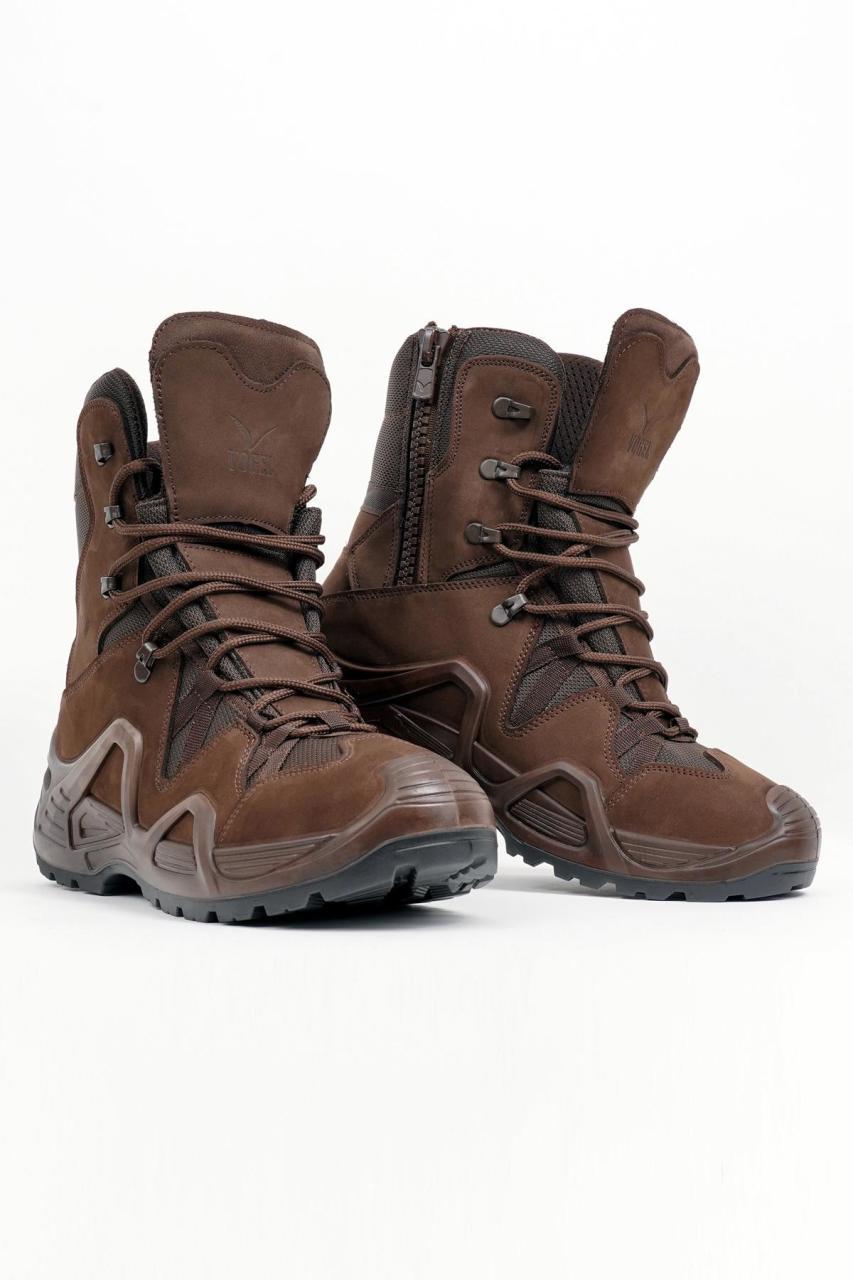 M1491 Vogel Fermuarlı Kahverengi Askeri BotM1491 Vogel Fermuarlı Kahverengi Askeri Bot