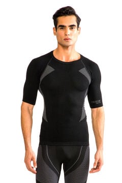 Thermoform Extreme PP Erkek Seamless Termal Tişört SİYAH- TERMAL İÇLİK İNCE, SICAK TUTAN, ESNEK