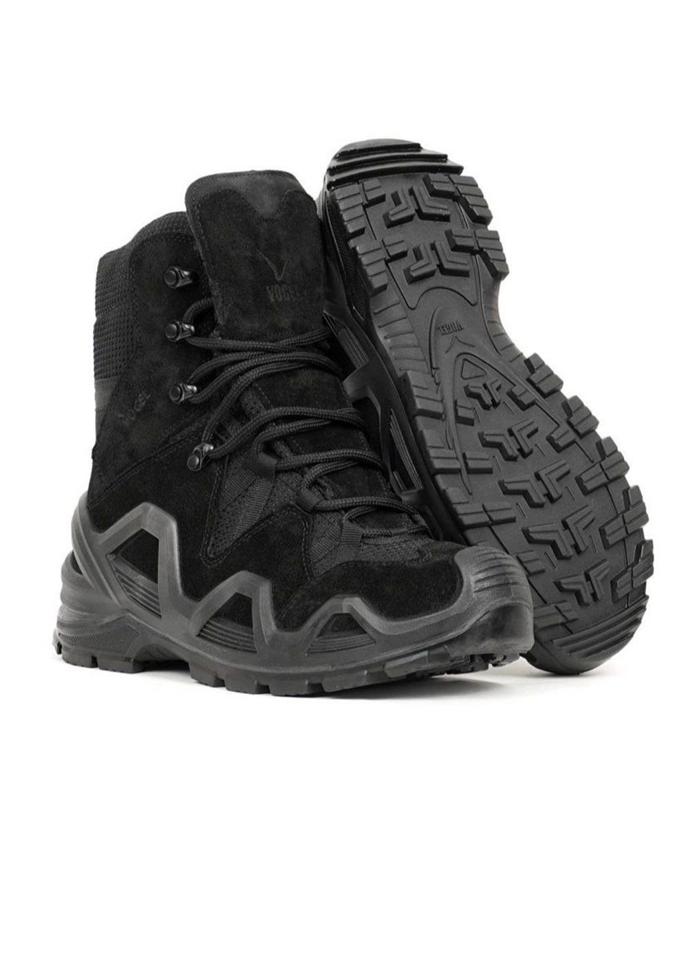 Vogel GUARD  X Fermuarsız Su Geçirmez Suet Deri Siyah Bot