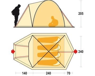 Ferrino Shaba 4 Aluminum Pole Tent