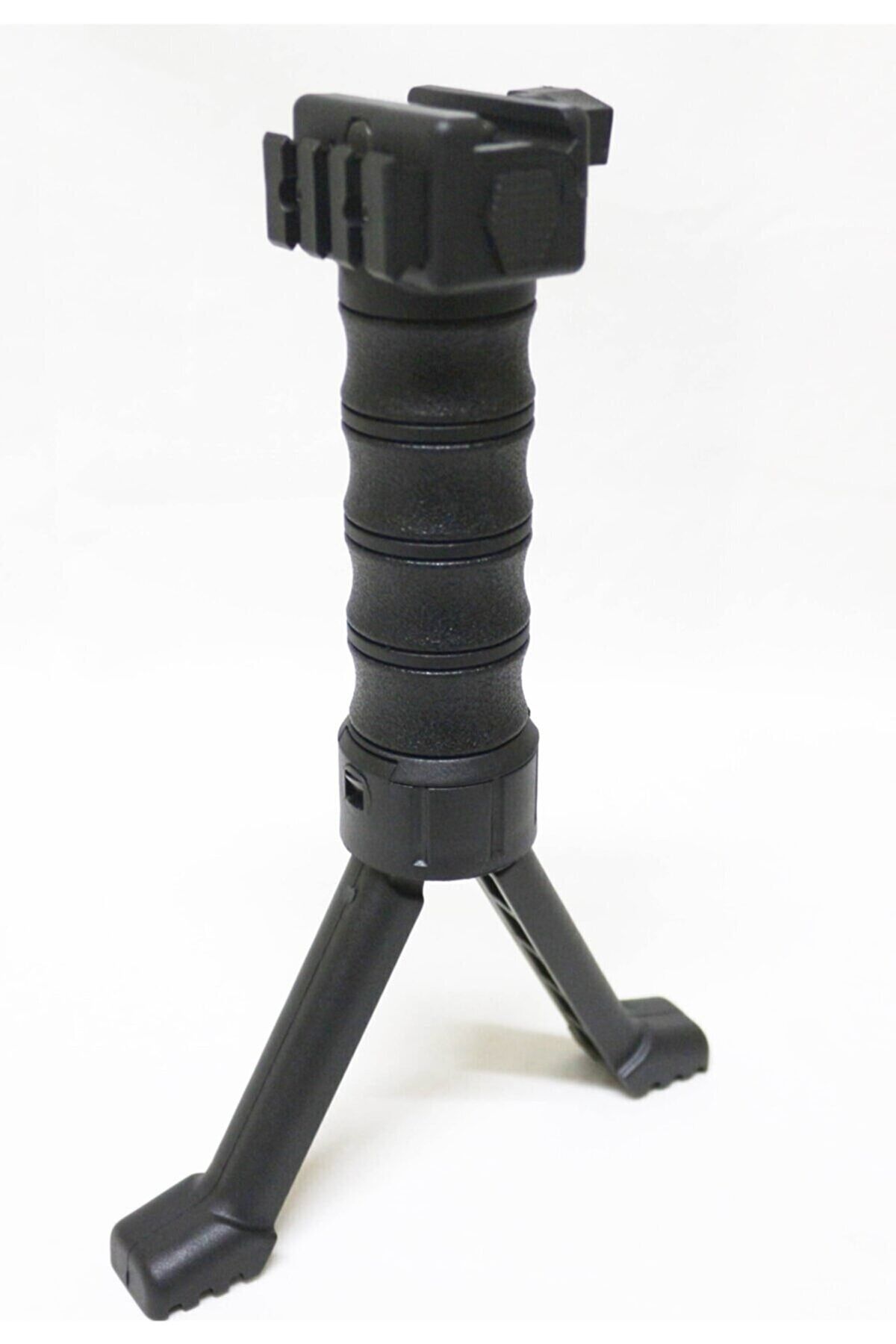 Taktikal Çatal Ayak Bipod - Mat Siyah - Açılır Çatal Ayak - Pikatin Raya Göre Ayarlanabilir.