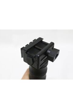 Taktikal Çatal Ayak Bipod - Mat Siyah - Açılır Çatal Ayak - Pikatin Raya Göre Ayarlanabilir.