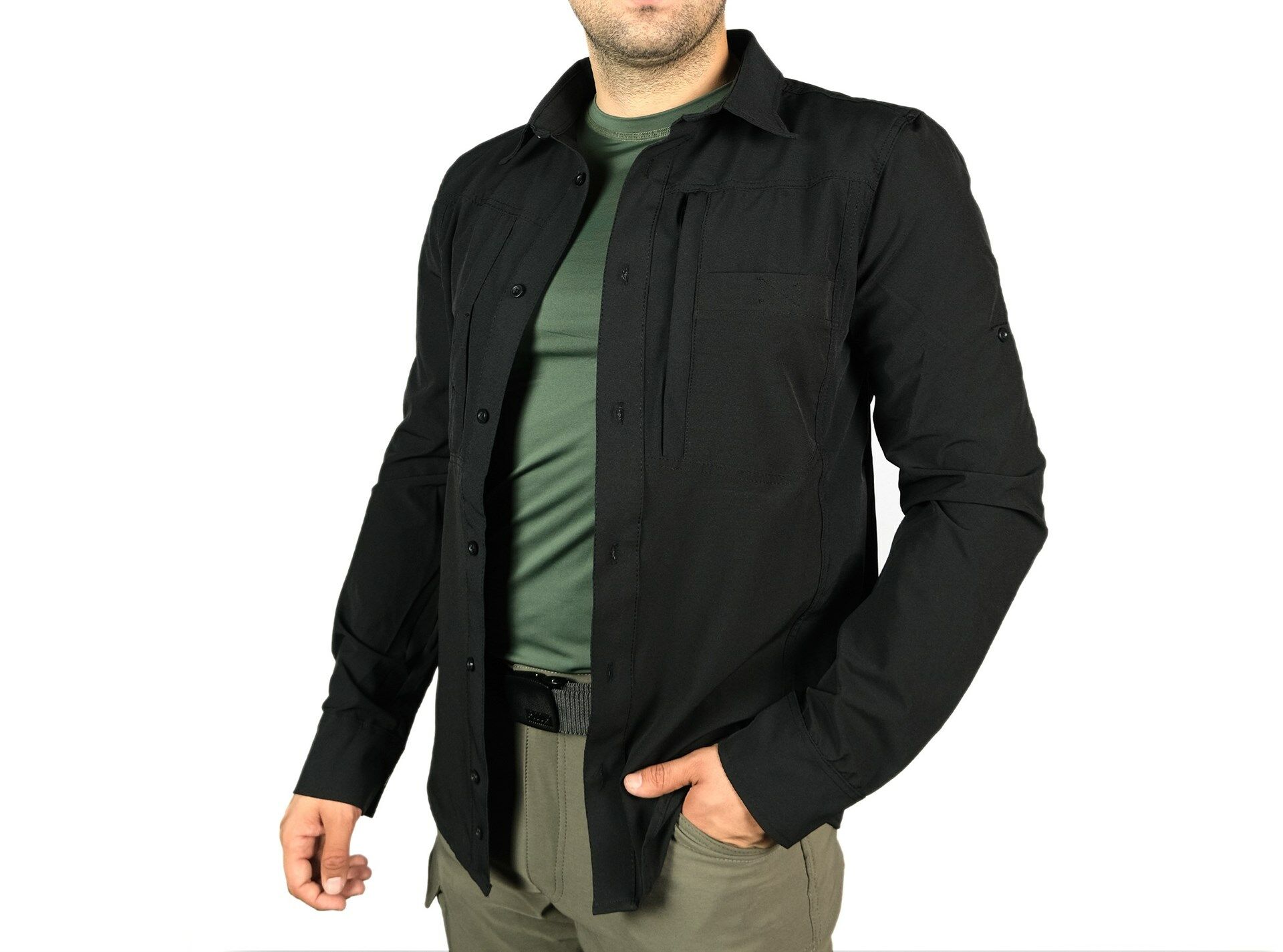 AKN 312 Taktik/Outdoor SİYAH Gömlek