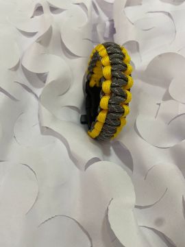 PARACORD BİLEKLİK SARI GRİ