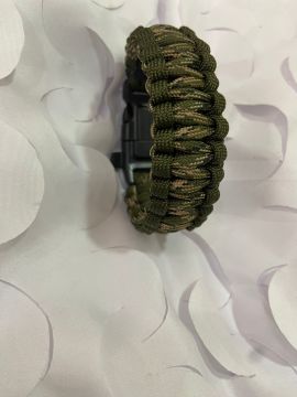 PARACORD BİLEKLİK HAKİ YEŞİL DESENLİ