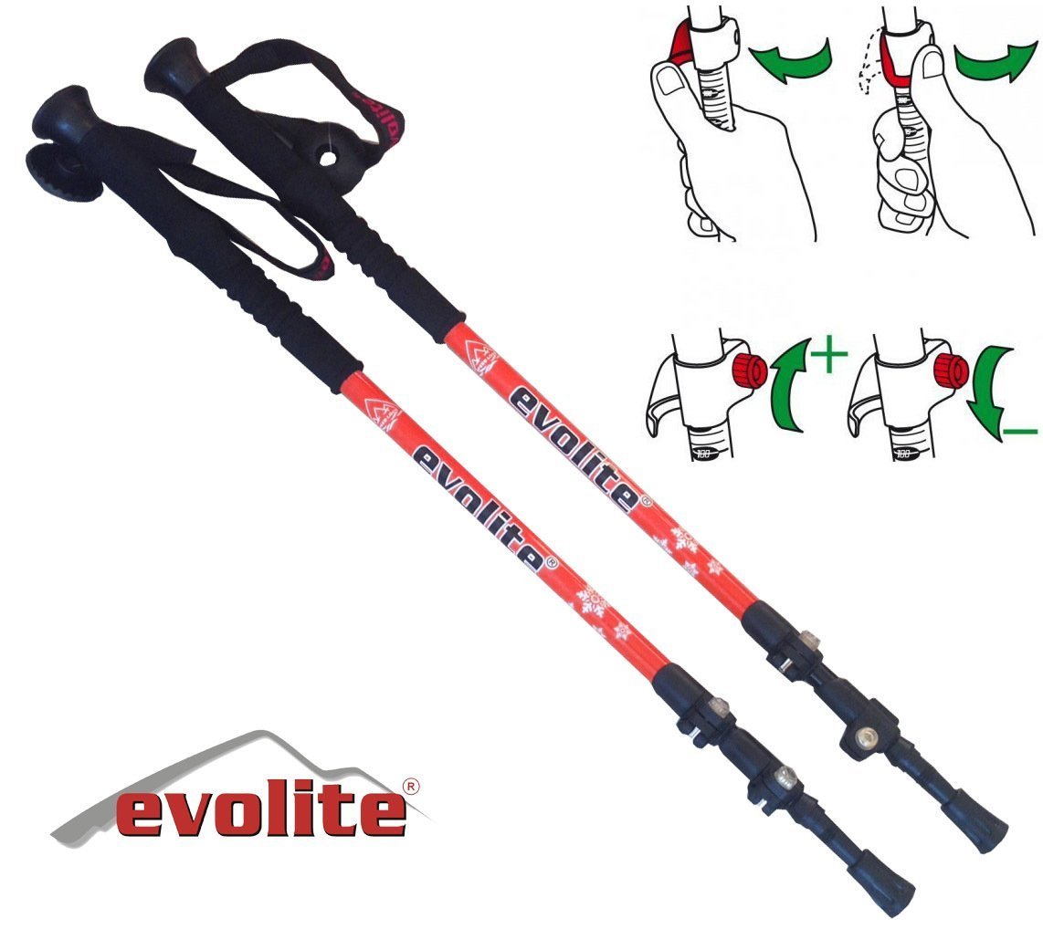 Evolite Geschwindigkeit-Lock distan kilitli Trekking Batonu